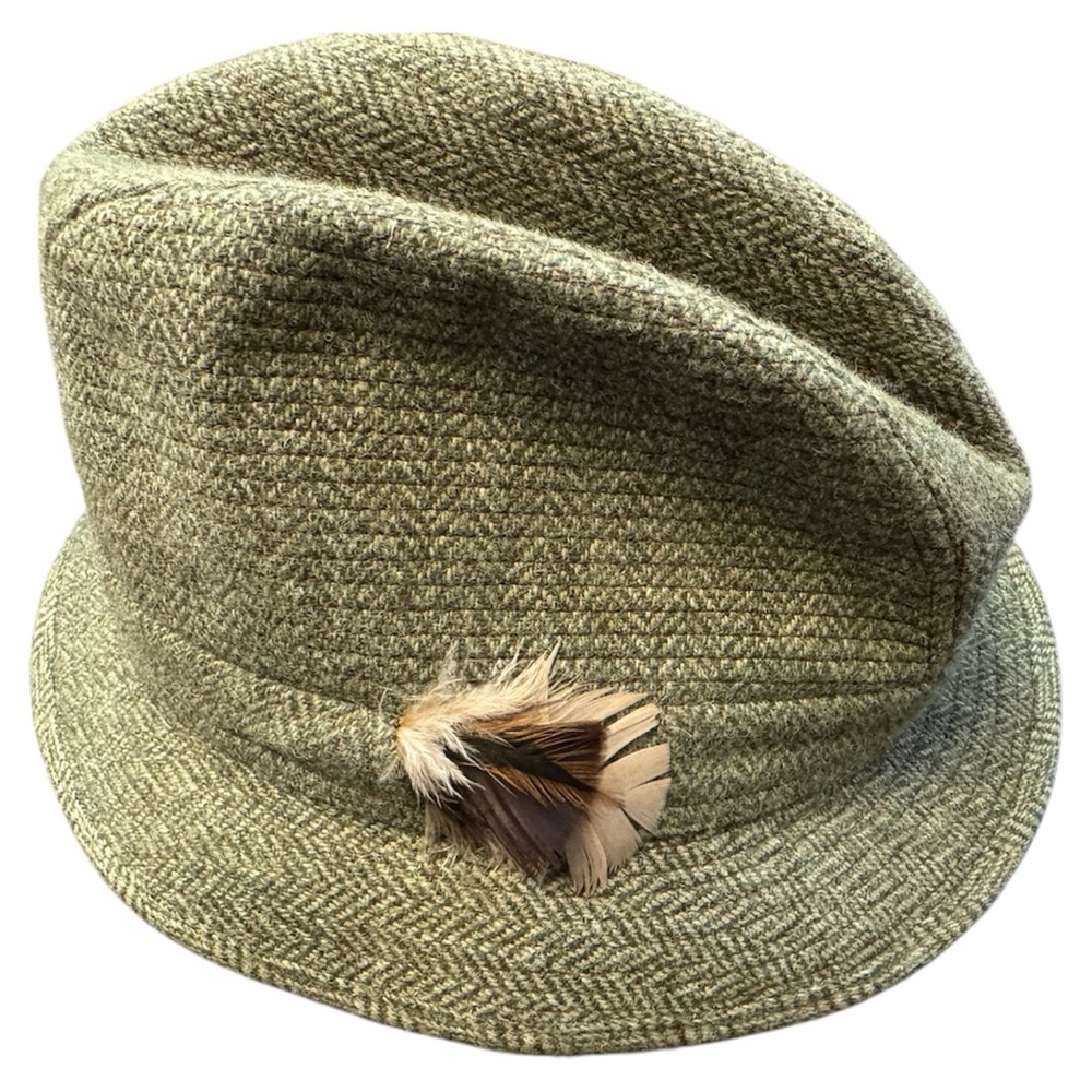 Vintage Johnathan Richard Donegal tweed Irish walking hat XL